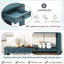 Table d'entrée bleu foncé: console avec rangement et tablette inférieure-1093077527