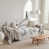Blanc / chenille gris