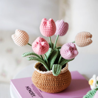 Fleurs en pot Amigurumi DIY Kit au crochet Wizardi F07N8-M30