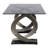 Glass Top Metal Base Dining Table