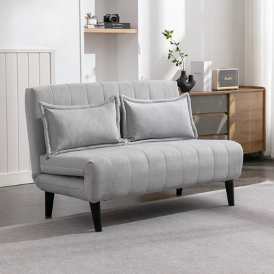Nari 125.5Cm Linen Armless Sofa Bed