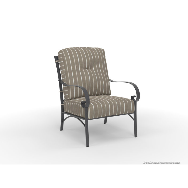 Pasadera Outdoor Lounge Chair, Trax Burgundy, Graphite