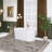 59" Glossy White Acrylic Freestanding Soaking Bathtub