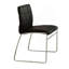 Ensemble de 2 chaises d'appoint rembourrées en similicuir noir et chrome