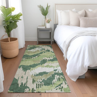 Malek Washable Abstract Indoor / Outdoor Rug