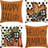 4Pcs Fall Polka Dot Pumpkin Pillow Covers