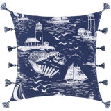 Toile Cotton Pillow Cover