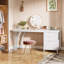 Bureau de coiffeuse 59 po à 3 tiroirs Kiyanni-1036105520