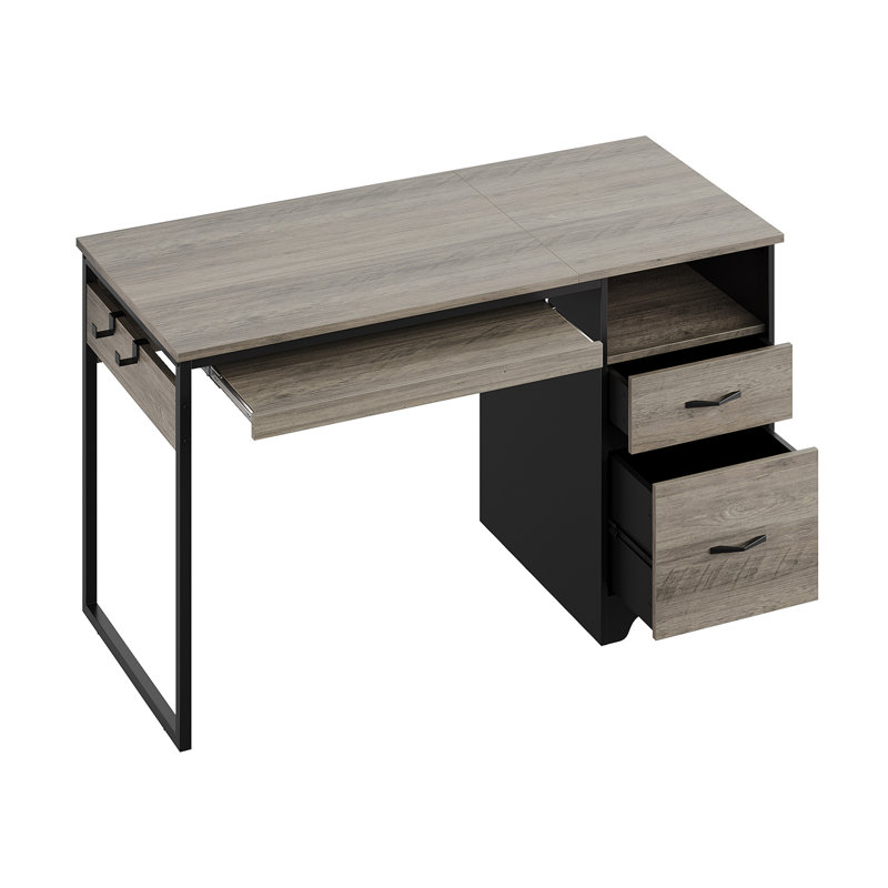 Computer Desk, Gray Wash