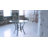 Hardrick 42'' Round Glass Dining Table with Crescent Style Metal Frame-28473372-28473369