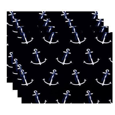 Ensemble de napperon à imprimé whimsy 4 pièces Hancock Anchor