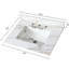Comptoir de meuble-lavabo blanc 31 pouces avec dosseret de 4 pouces - Finition veinée rectangulaire et 4 po