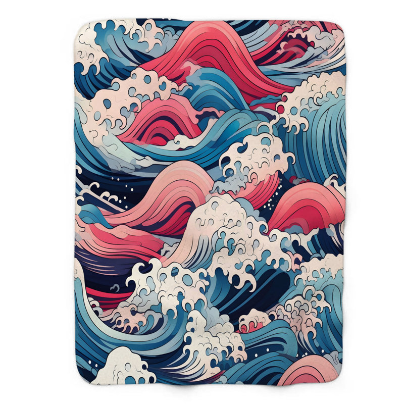 Tidal Waves - 1 Piece Premium Blanket, Twin