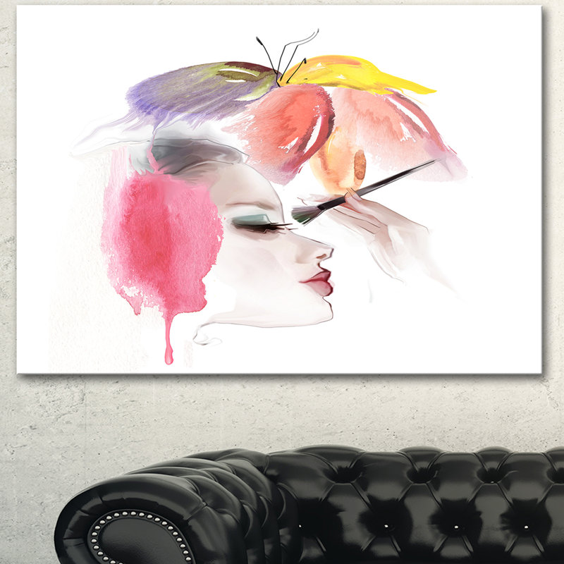 «Eye Lash Face Woman Cosmetic», impression sur toile tendue, H 20 po x l 20 po x P 1 po