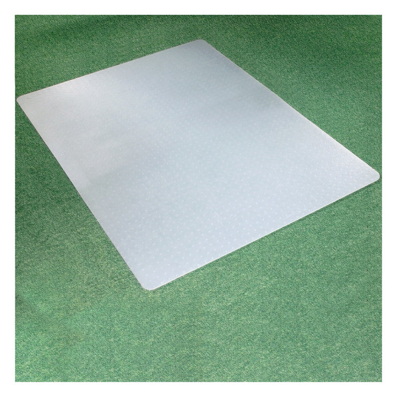 Translucent White Rectangular Recycled Polypropylene Chair Mat 29" x 46"