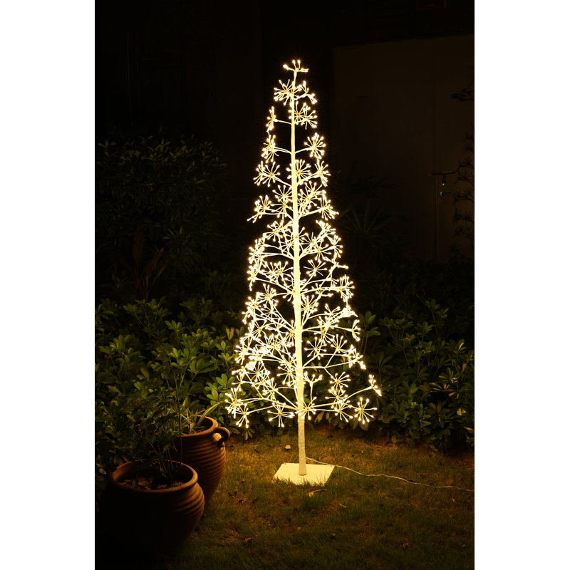 Guirlande de fleurs en PVC, Blanc, 71"