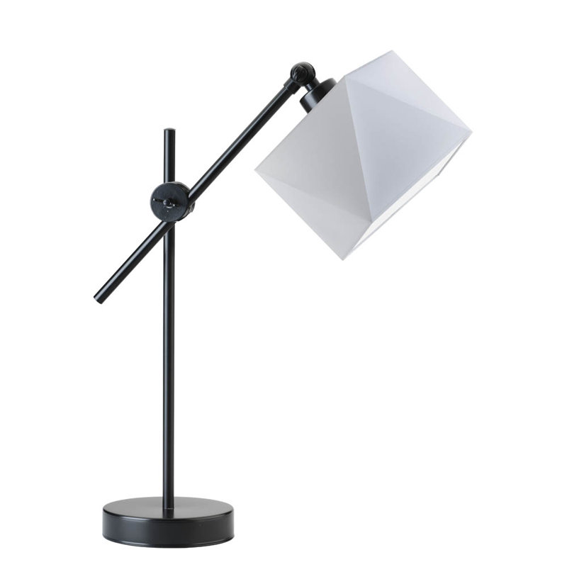 Cabezas 50 cm Black Desk Lamp, Light Grey