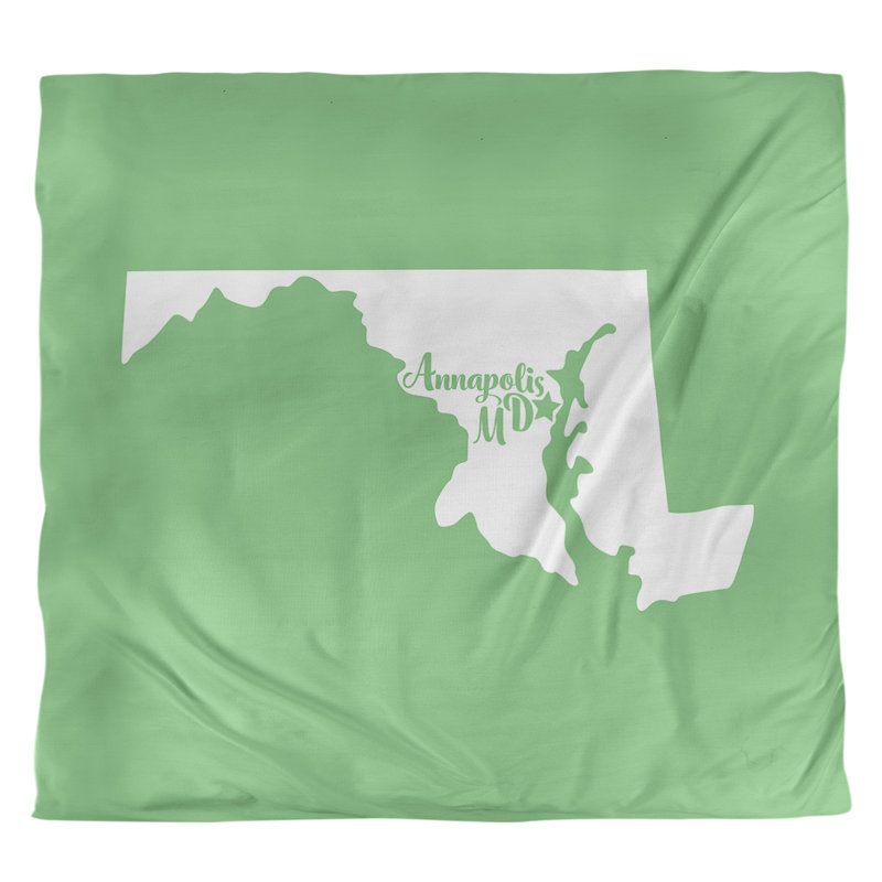Housse de couette simple annapolis Maryland, Housse de couette pour grand lit, Vert, Polyester brossé