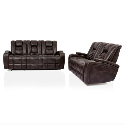 Dhirren 2 - Piece Faux Leather Living Room Set