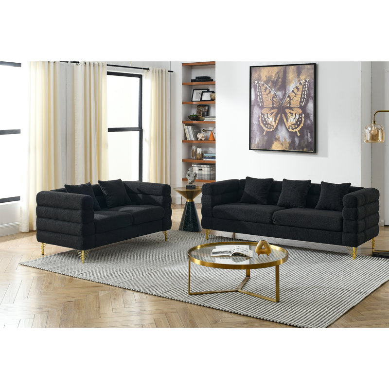 Canapé de style moderne en tissu Teddy