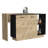 Kitchen Island, Double Door Cabinets, Two External Shelves, Three Shelves-1327492670