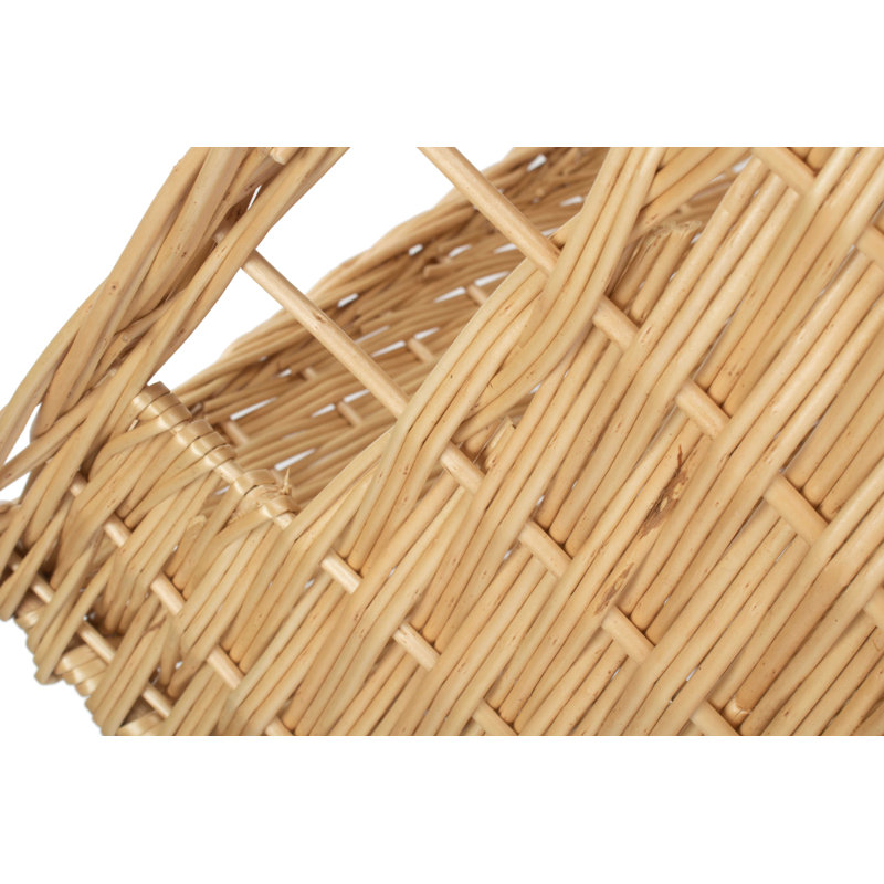 Willow Wicker Storage Basket, 22cm H x 52cm W x 44cm D