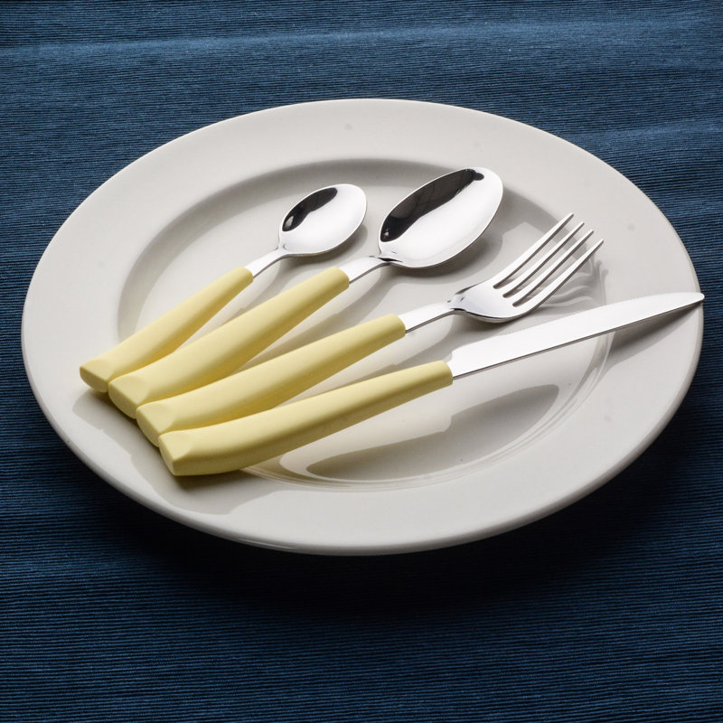 ANNOVA Stainless Steel Flatware Set - Service for 4, Yellow
