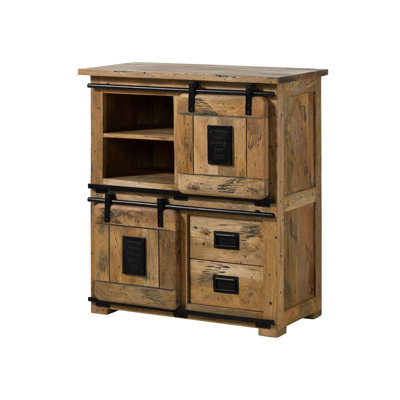 Railway 90cm Solid Wood Sideboard