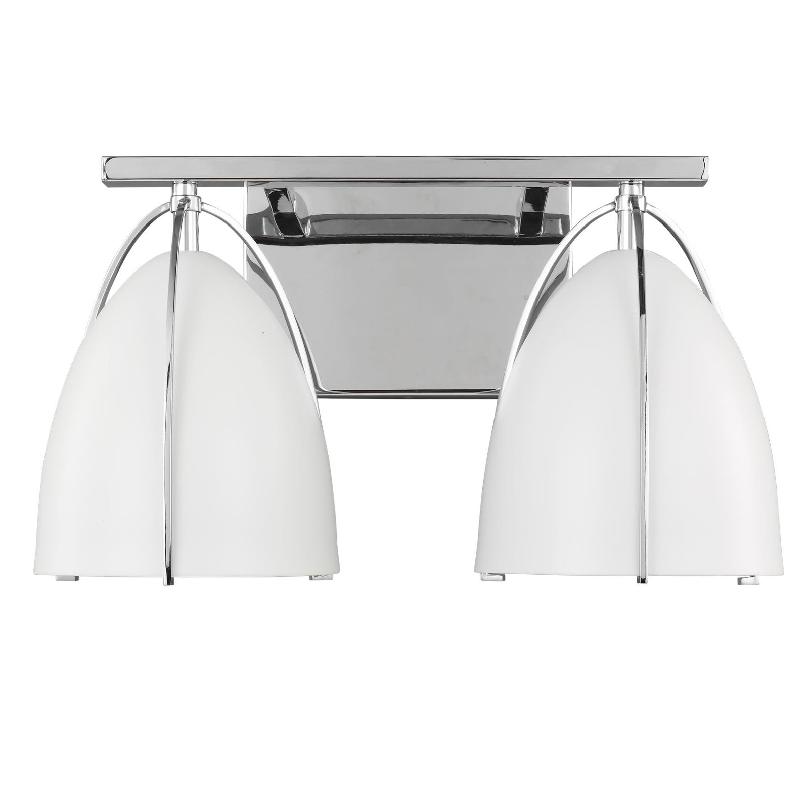 Nikki 2-Light Dimmable Vanity Light, Chrome, No, White