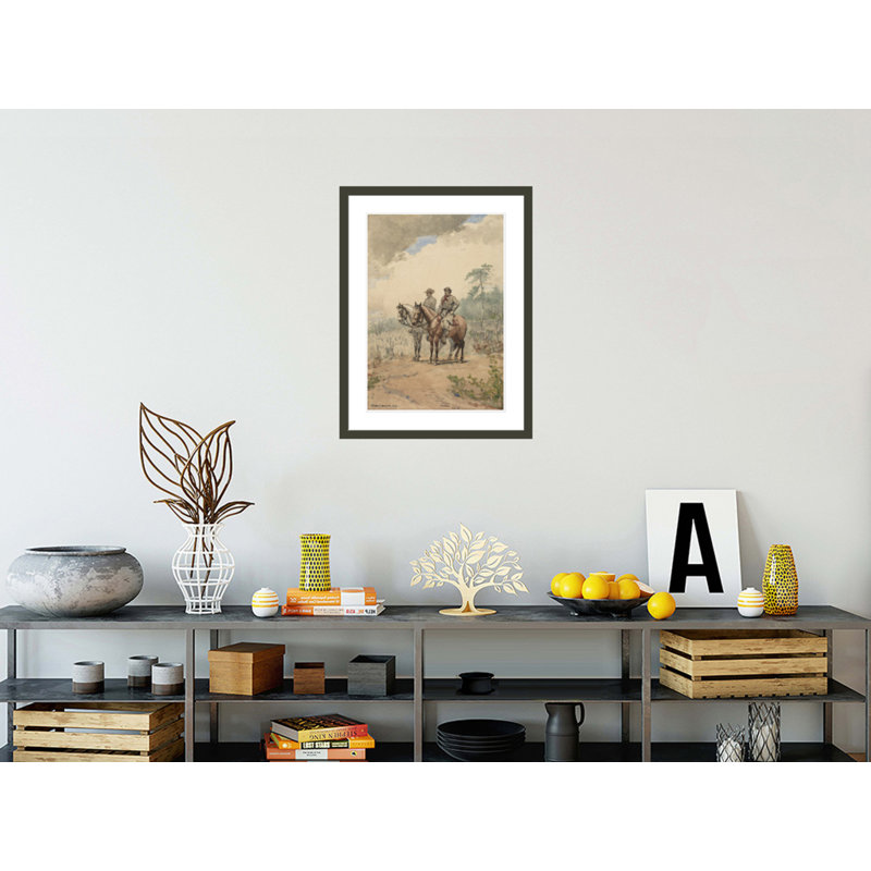«Two Scouts» par Winslow Homer, impression giclée sur cadre, H 29,5 po x l 22,49 po