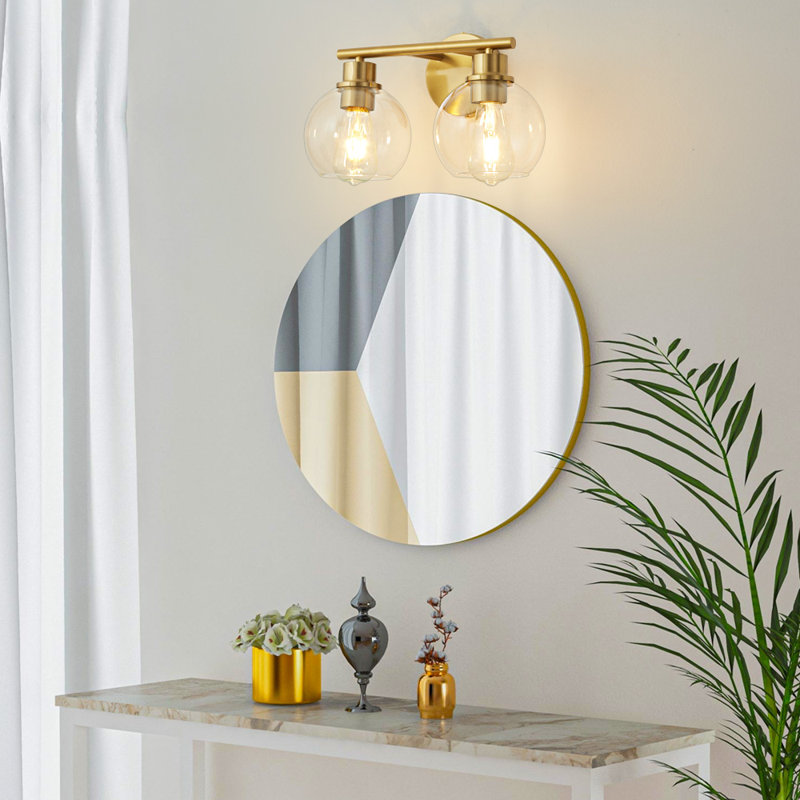 Aanay Dimmable Bathroom Vanity Light, Gold, 2