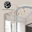 Miroir moderne à trois volets avec incrustation de diamant concassé, miroir de meuble-lavabo argenté 32 x 24 po pour chambre à coucher, salle de bain, miroirs glamour pour manteau de cheminée de hall d'entrée mural-652954596
