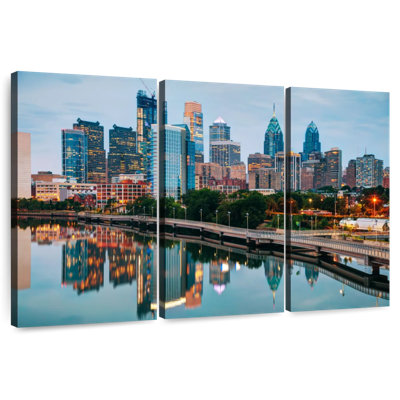 Silhouette de Sireci, Philadelphie et rivière Schuylkill