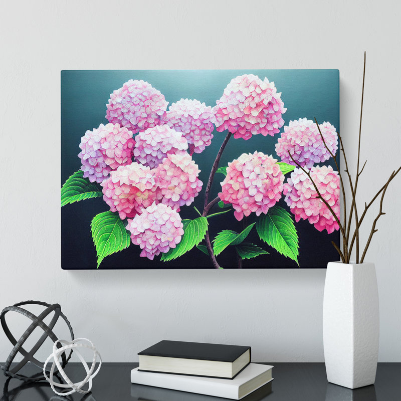 Hydrangea Flower View Vol.5 - Wrapped Canvas, 35cm H x 50cm W x 3cm D