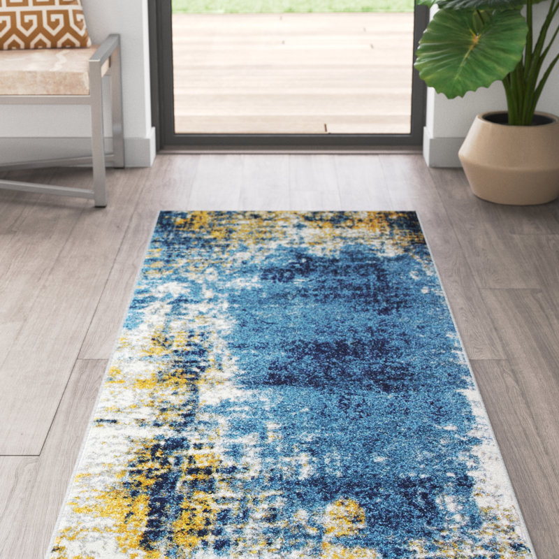 Jove Abstract Area Rug, Runner 76 cm x 244 cm