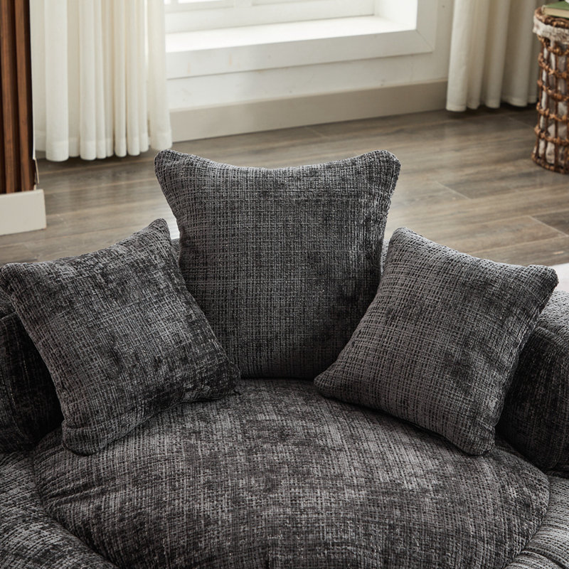 Fauteuil à billes Daveen, Chenille noir