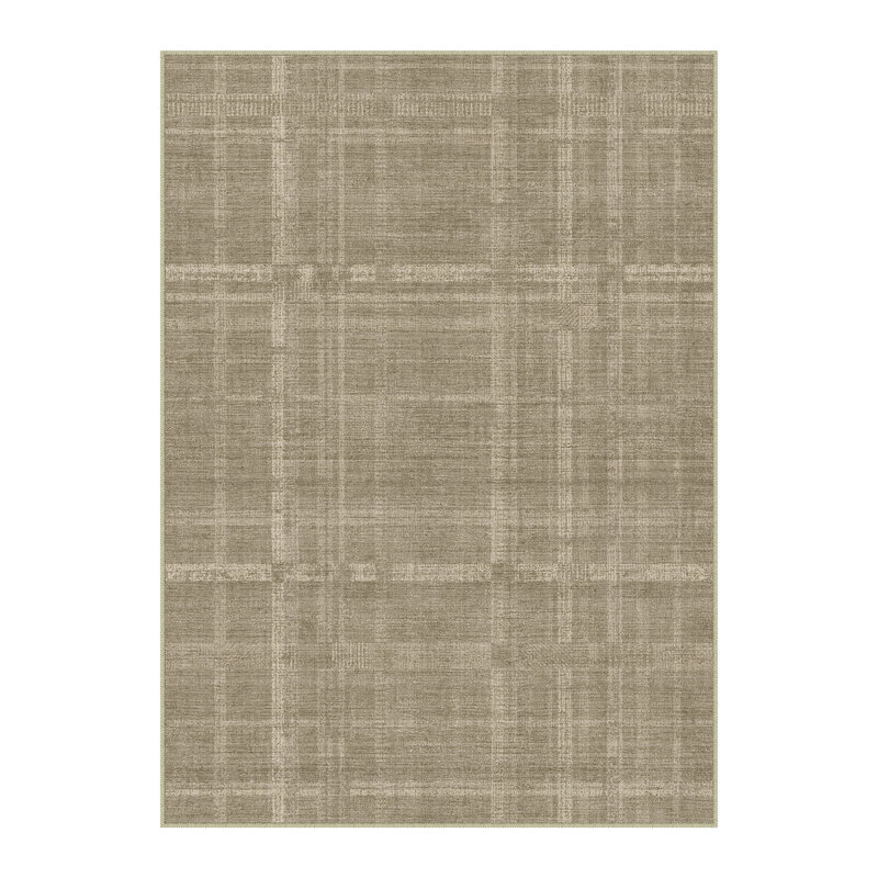 Tapis texturé CozyGrid, Marron clair, Rectangulaire 5 pi x 7 pi