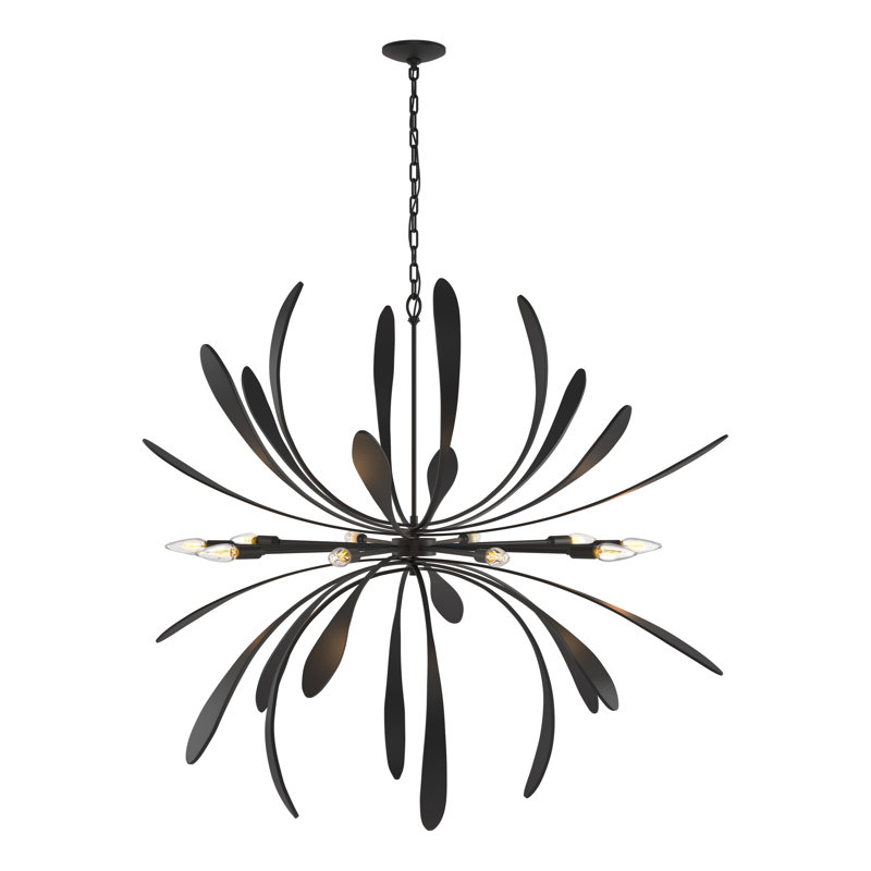 Dahlia Sputnik Sphere Chandelier, Black, 40.8" H x 48.9" W x 48.9" D