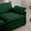 Canapé modulaire surdimensionné confortable 3 pièces, un canapé simple, un canapé 2 places et un canapé 3 places, canapé en velours côtelé vert profond-286493914