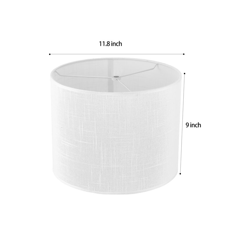 9" H White Drum Lamshade