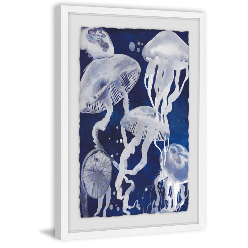 Méduse II - Reproduction d'art graphique sur papier encadré, H 18 po x l 12 po x P 1,5 po