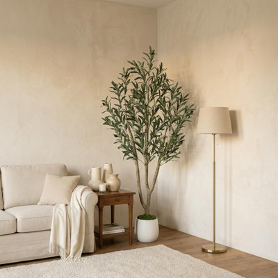 Oliviers artificiels avec tronc en bois naturel pour la décoration de bureau personnel