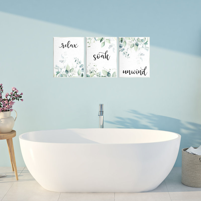 Leafy Bathroom Herbs Wall Plaque, design by Lettered and Lined