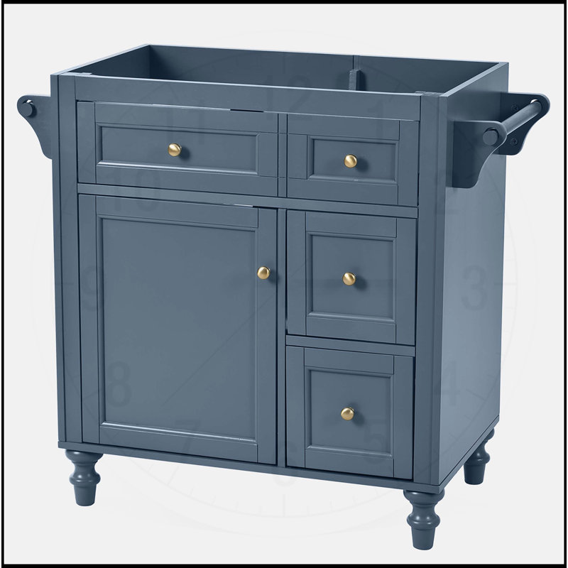 Meuble-lavabo de 30 po sans lavabo supérieur, Bleu