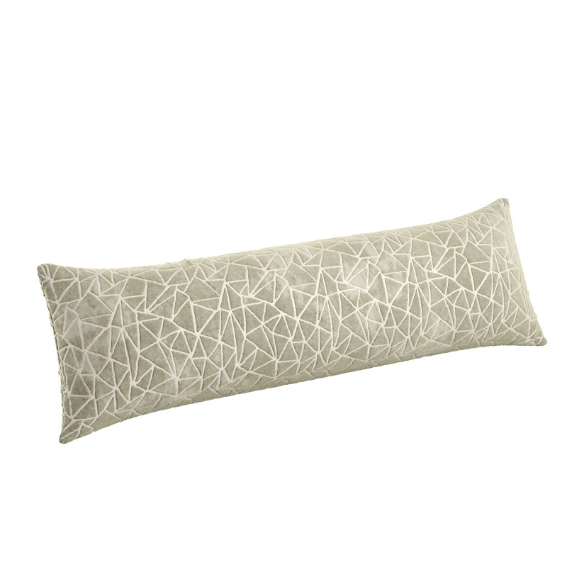 Milton Rayon/Viscose Lumbar Rectangular Pillow Cover & Insert, 12"H x 18"W, Beige