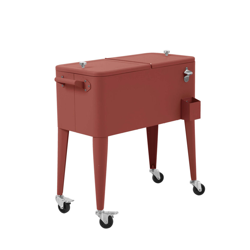 Icy Cool Box On Wheels, Terracotta