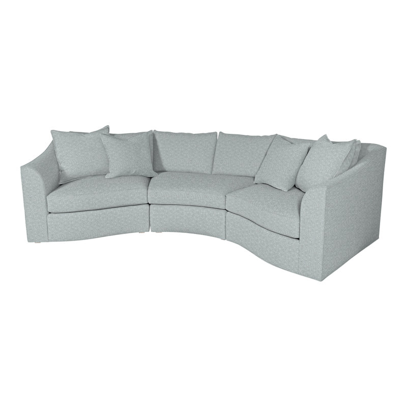 Vanguard 3-Piece Evelyn Quarter Turn Sectional, Ian Haze, Casa Blanca