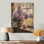 Hortensias par la ferme fenêtre I - Art mural en bois d'hortensias - sur bois de pin naturel