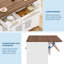 Îlot de cuisine sur roulettes 53,1 po, chariot pour îlot de cuisine roulant en rotin avec barre de petit-déjeuner à abattant, armoire à poubelle basculante-851781750