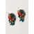 Bleu sarcelle foncé et orange